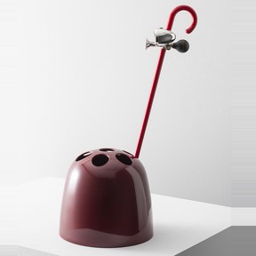 Dedalo Umbrella Stand Ruby Red Collection by Danese Artemide Accessories